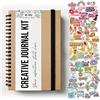Febio Taccuino Scrapbook Kit A5 + Etichette - kit scrapbooking completo/album fotografico fai da te/regali amica/materiale per scrapbooking/regalo amica compleanno/album portafoto/regalo ragazza