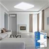 HYBEC - Plafoniera LED Soffitto Quadrata, Lampade Soffitto, Plafoniera LED Esterno, Lampadario Bagno, Plafoniere a LED, Lampada Cucina, LED Bagno 6000ºK, 30W (Pack 2)