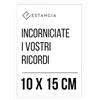 Estancia Cornice Bianca 10x15 cm con Vetro Plexi Infrangibile | Moderna Portafoto 15x10 cm in Legno