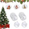 CLHXWU 20 Pezzi 6 cm Palle di Natale Trasparenti,Palline di Natale Trasparenti Riempibili,Palline Acrilico Natale,Riutilizzabile Palla di Natale Personalizzata