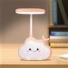 Wetry Luce Notturna Nuvola Lampada da Scrivania per Bambini, Ricaricabile, con Luce Multicolore, Braccio Flessibile (Luna Rosa)