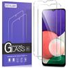 Votvloay 2 Pezzi Vetro Temperato per Samsung Galaxy A22（5G） 6.6 Pellicola Prottetiva AntiGraffio, Durezza 9H,Ultra Resistente,Ultra Trasparente,Senza Bolle,per Samsung A22（5G）,Clear