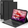 WINCHKING Tastiera per Lenovo Tab P12 Pro 12.7, Custodia Tastiera per Lenovo P12 2023, Cover Tastiera Italiano Magnetica Intelligente Bluetooth per Lenovo P12 Pro Tablet 12.7 pollici(TB370FU), Nero