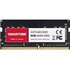 Gigastone [RAM DDR4] Gigastone Computer portatile RAM 8GB DDR4 8GB DDR4-3200MHz PC4-25600 Unbuffered Non-ECC 1.2V CL22 SODIMM RAM di Memoria 260 Pin Ideale per laptop (SOLO Laptop)