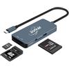 Jorkar XQD Lettore di Schede 3 in 1, SD & Micro SD Lettore, USB C per Lettore XQD, compatibile con Fotocamere Sony Nikon (non per Schede CFexpress)