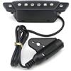 Unxuey 1 pick-up a 6 corde SH-85 per chitarra acustica, EQ, preamplificatore, con jack terminale di alimentazione attiva, per chitarra folk, ukulele (nero levigato, nero)