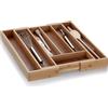 kela Portaposate in bambùper cassetti 28,5 - 39 x 34 x 5 cm, estraibile, inserto per cassetti con 5 o 7 scomparti, KALMA, organizer per cassetti da cucina
