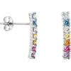 SOFIA MILANI - Orecchini da Donna in Argento 925 - con Pietra Zircone - Orecchino a Perno a Barra - E2024