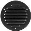 Vent Systems - Griglia di ventilazione tonda in metallo marrone da 100 mm (interna) per intradosso, deflettore per registro di ventilazione, pergognolo - con rete integrata - per impianti HVAC per