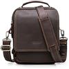 Contacts - Borsa a tracolla da uomo, in pelle pieno fiore, adatta per tablet da 10.7 pollici, per lavoro,ufficio,borsa a tracolla con portachiavi e porta carte, colore: caffè