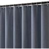 MIULEE Tenda da doccia in lino 180x200 cm blu, tende da doccia impermeabili in poliestere di lusso per hotel, tenda da bagno in tessuto lavabile antimuffa con 12 anelli