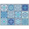 Younikat 100 pezzi tovagliette di carta Santorini motivo mandala I 40 x 30 cm I tovagliette monouso I tovaglietta di carta I decorazione moderna I matrimonio I dv998