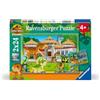 Ravensburger - Puzzle Jurassic World Explorers, Idea Regalo per Bambini 4+ Anni, Gioco Educativo e Stimolante, 2 Puzzle da 24 Pezzi, 26x18 cm