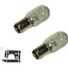 oniroview Lampadina Ricambio per Macchina da Cucire BA15d 25W 220V baionetta incandescenza compatibile per Singer, Necchi, Janome, dimmerabile confezione da 2 pezzi