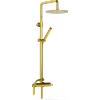 DAMAST - Colonna doccia Fedra in ottone - 18854/18855/18872 : Finitura - oro spazzolato