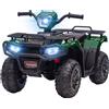 HOMCOM Quad Elettrico per Bambini 3-5 Anni Velocità max 4km/h Nero e Verde