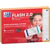 Oxford Flash 2.0 - 80 schede Bristol Flash Cards A6 (10,5 x 14,8 cm) Quadrati piccoli, colore: Arancione