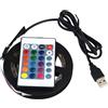 Fdit Striscia Led Flessibile, Striscia Led Rgb 5050 Impermeabile Alimentata Tramite Usb Da 5 V per Sfondo Tv E Decorazione Della Stanza