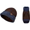 Hunter Maglioncino Pullover per Cani Odense con Cappello Marrone Blu, 80-cm