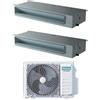 Hisense Climatizzatore Condizionatore Hisense Dual Split Inverter Canalizzato Canalizzabile 12+12 con 2AMW52U4RXC R-32 Wi-Fi Optional 12000+12000 Con Telecomando di Serie