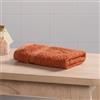 Brentfords Asciugamano per il viso in flanella arancione bruciato, 100% cotone, asciugamani per il bagno, ultra morbidi, altamente assorbenti, piccoli asciugamani essenziali per il bagno, 1 pezzo