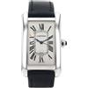 Cartier - Orologio Tank Américaine 45mm Pre-owned 2000 - Uomo - White Gold/pelle - Taglia unica - Argento