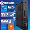 Lenovo Mini PC Computer Desktop i5 8GB 240GB SSD Wifi Office (Ricondizionato)