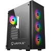 GielleService Case Unykach MIR 100 ATX, Micro ATX, ITX Lato in vetro temperato USB-A 2.0, 3.0 e audio UK511303