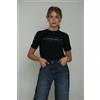 Elisabetta Franchi T shirt Donna con logo Nero