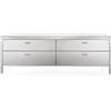 Alpes 250C-CONTENIMENTO-1 LIBERI IN CUCINA, Elemento Contenimento, mobile cucina, acciaio inox, larg. 250cm, prof. 65cm, alt. 90/95cm, 4 cassetti 120cm