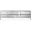 Alpes 280C-CONTENIMENTO-2 LIBERI IN CUCINA, Elemento Contenimento, mobile cucina, acciaio inox, larg. 280cm, prof. 65cm, alt. 90/95cm, 2 cassetti 120cm, 2 cassetti 60cm, 3 cassetti 90cm