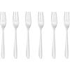 Sambonet 52163A55 Leaf - Set di Forchette da dessert monoblocco in acciaio inox 18/10, 6 pezzi