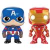 FUNKO POP MARVEL CAPTAIN AMERICA CIVIL WAR 2 PACK CAP AMERICA IRON MAN FIGURE