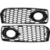 Qiilu Una coppia griglia fendinebbia, paraurti con rivestimento nero per S-Line / S5 B8 RS5 2008-2012 adatto per s5 fog light grill-2011 per honeycomb fog light grill