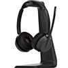 EPOS Cuffia con microfono EPOS IMPACT 1061 Auricolare Wireless A Padiglione Ufficio Bluetooth Base di ricarica Nero [1001135]