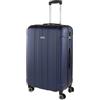 ITACA - Valigia Grande Rigida Viaggio Rigide. Trolley Grande con 4 RuoteDoppie Girevoli. Materiale ABS Valigia Rigida Grande Resistente e Leggero TSA, Marino