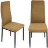 Cribel Sedie Queen MILLERIGHE Tortora Velluto Gambe Nere 40x47x96 di Cribel