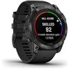 Garmin fēnix 7X Pro Solar, Smartwatch, Ricarica solare, 51mm, Torcia LED, Touchscreen 1,4, +30 Sport, GNSS multi-band, SpO2, Mappe, Musica, Garmin Pay, Autonomia 37 giorni (Slate Gray & Black)