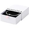 PANDORA Timeless Bracciale tennis con cuore in argento Sterling con zirconia cubica trasparente, 20