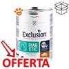 Exclusion Dog Diet Diabetic Maiale, Sorgo e Piselli - Lattina Da 400 Gr - CONFEZIONE RISPARMIO
