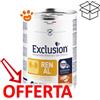 Exclusion Dog Diet Renal Maiale Sorgo e Riso - Lattina Da 400 Gr - CONFEZIONE RISPARMIO
