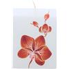 Dekohelden24 Candela di alta qualità con orchidea/candela di orchidea/vela/bianco con fiore lilla/L/L/H: ca. 9 x 5 x 12 cm.