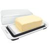 Nerthus FIH 1364 burriera con coperchio trasparente base antiscivolo conservare burro in cucina e tavola