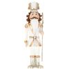 TIMSTOR Schiaccianoci Nutcracker Soldatino Bianco Oro 22cm Resina