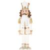 TIMSTOR - Schiaccianoci Nutcracker Soldatino Bianco Oro 22cm Resina