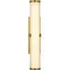 Searchlight Applique a morsetto - Metallo dorato, diffusore trasparente e opalino a coste
