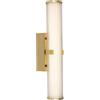 Searchlight Applique a morsetto - Metallo dorato, diffusore trasparente e opalino a coste