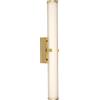 Searchlight Applique a morsetto - Metallo dorato, diffusore trasparente e opalino a coste