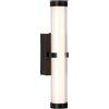 Searchlight Applique a morsetto - Metallo nero, diffusore trasparente e opalino a coste