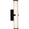 Searchlight Applique a morsetto - Metallo nero, diffusore trasparente e opalino a coste